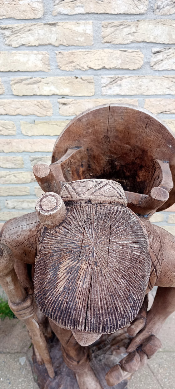 Image 1 of Zwei aus Holz geschnitzte Jäger