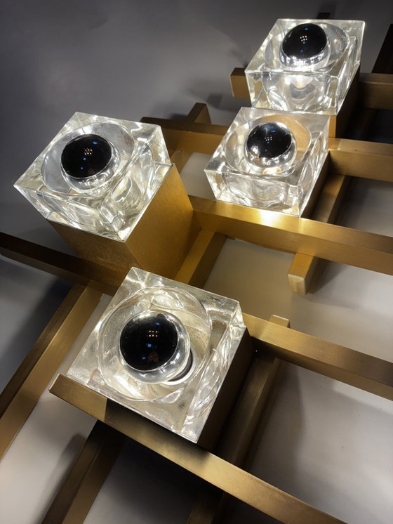 Image 1 of Große Wandleuchte • Gaetano Sciolari • Murano • Weltraumzeitalter • 1970