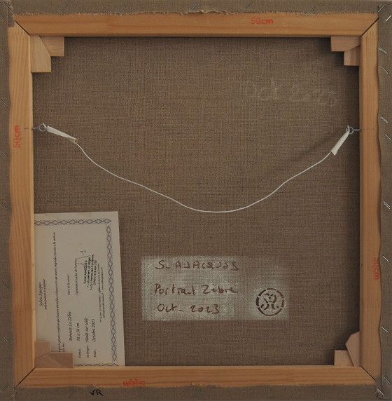 Image 1 of Zebra Portrait Oil on canvas