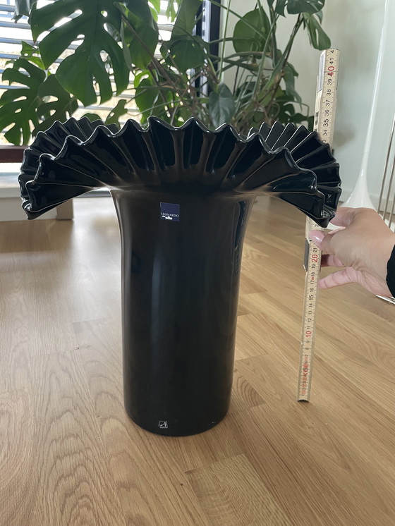 Image 1 of Vaso a ventaglio Leonardo nero