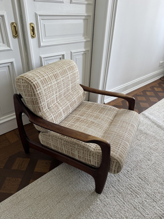 Image 1 of Fauteuil lounge en teck, style mid-century, design danois