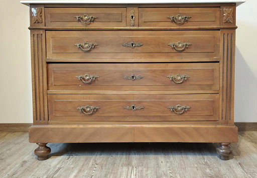 Commode à plateau en marbre