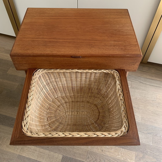 Image 1 of Chariot de couture design danois par Ejvind Johannson pour Vitré