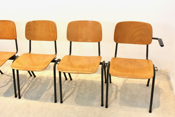 Industrial Plywood Stackable School Sofa Seat by Marko Holland, Couches, Metal, Black, Industrieel (photo 9 of 11)
