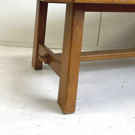 Image 1 of Vintage solid oak Brutalist coffee table