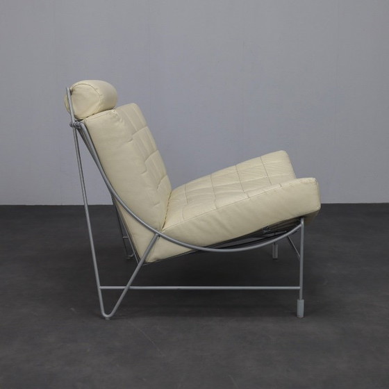 Image 1 of Poltrona lounge in pelle "Volare" in stile postmoderno, disegnata da Jan Armgardt per Leolux (anni '90).