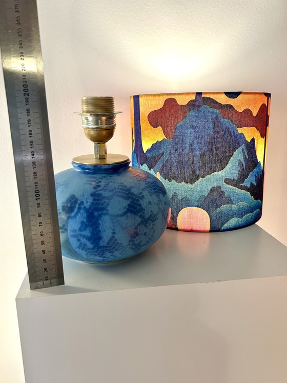 Image 1 of Lampada sferica Space Age di Scheurich - Ceramiche della Germania Ovest - realizzata con un vaso vintage riciclato