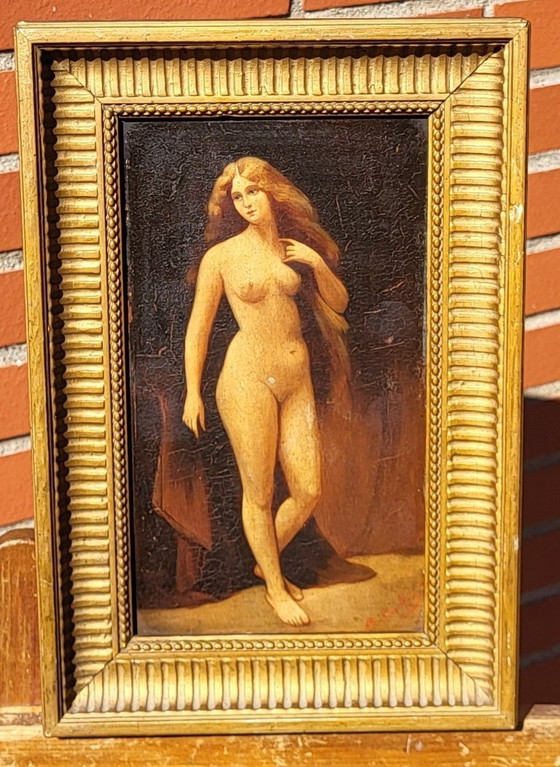 Image 1 of Pintura al óleo de desnudo femenino temprano