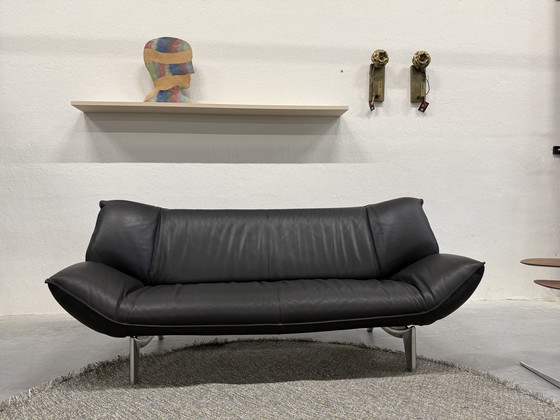 Image 1 of Leolux Tango sofá 3 plazas Piel negra