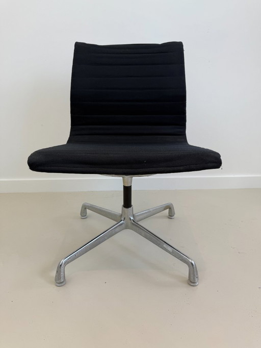 Herman Miller EA105 Side Chair – Black Hopsak / Chrome – Original USA Vintage (Not Vitra)