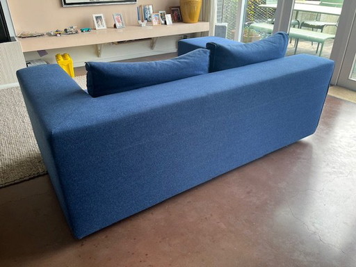 EYYE Cella three-seater sofa with footstool