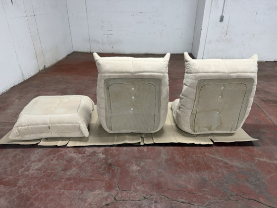 Ligne Roset Togo 2x 1zit + Ottoman in Beige Corduroy Nieuwstaat 10/10!! – Fauteuils, Textile (photo 11 of 15)