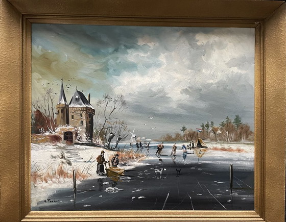 Image 1 of Henk Poeder (1964) - Winter in Holland