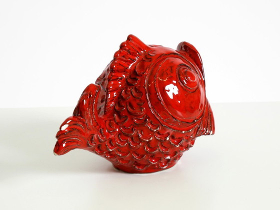 Image 1 of Beautiful 1960s ceramic fish money box by Aldo Londi for Bitossi Italy