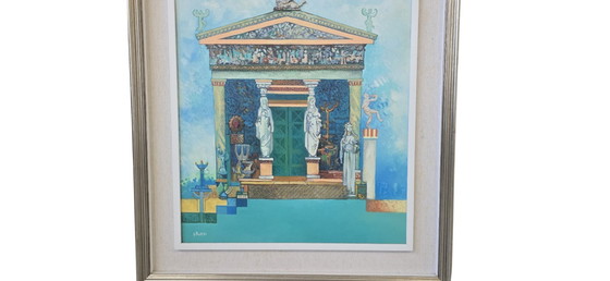 Image 1 of Unique and Exclusive Material Mosaic Painting with Relief "The Treasure of Sifnos" (1993)