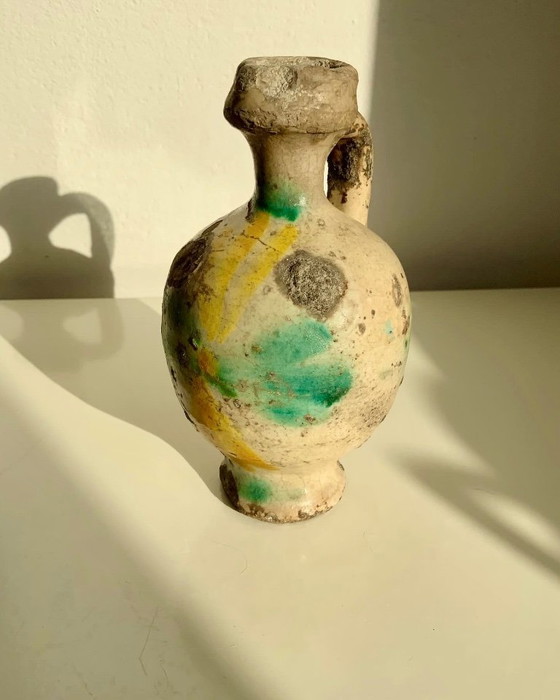 Image 1 of Small Quartara in polychrome majolica from Caltagirone