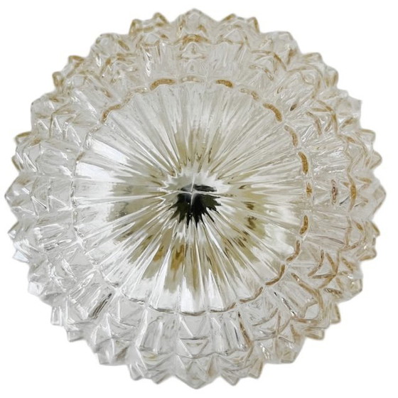 Image 1 of Lampada da soffitto vintage in vetro a forma di lampadina 1960