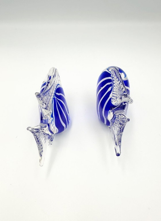 Image 1 of Juego de 3 peces de vidrio soplado a mano