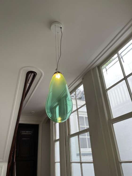 Image 1 of Alex de Witte - The Big Bubble kleines farbiges Glas grün