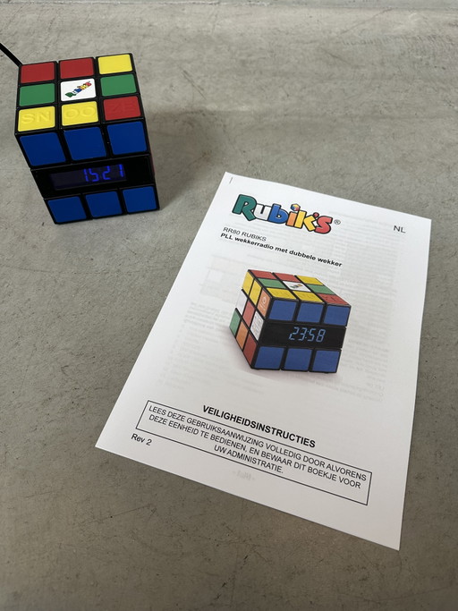 Designer-Radiowecker - Rubik's (Original) – klokken, Plastic, Vintage (photo 2 of 10)