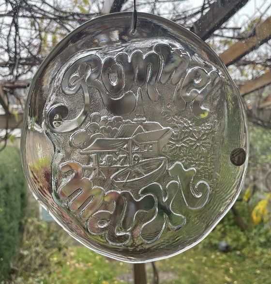 Image 1 of Royal Leerdam - Glass Window Hanger "Junk Market 1979"