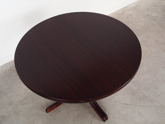 Image 1 of Round mahogany table, Danish design, 1970s, manufactured in Denmark