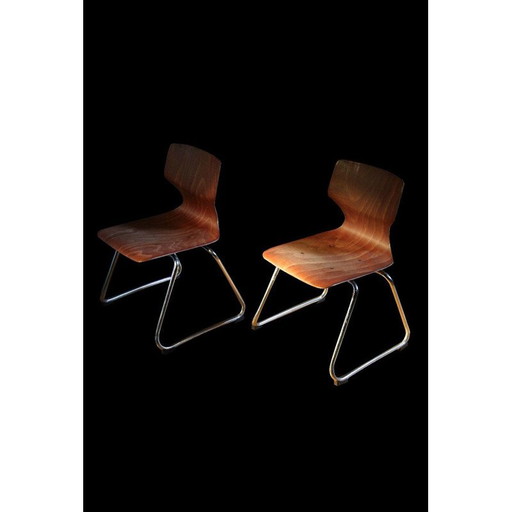 Paar vintage stoelen van Adam Stegner voor Elmar Flototto, 1960