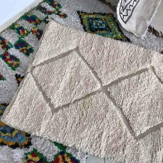 Alfombra marroquí pequeña de 100 cm x 200 cm. – Cotton (photo 4 of 6)