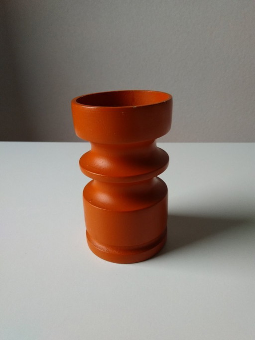 vintage houten kandelaar jaren 70