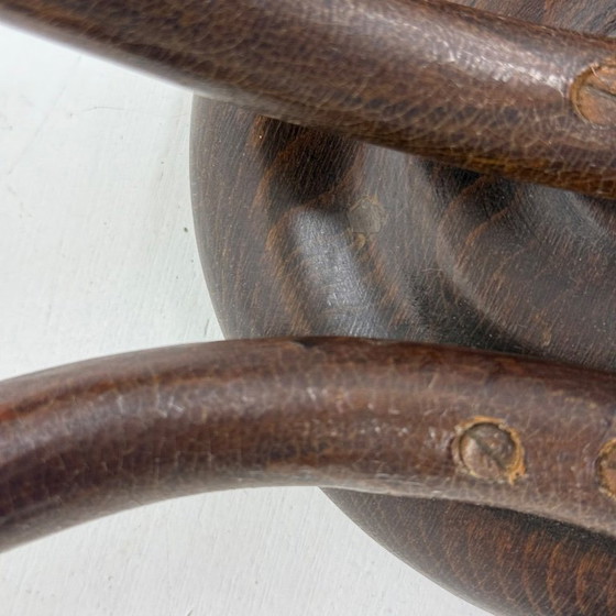 Image 1 of Perchero antiguo de pared de madera curvada de Thonet, década de 1930.
