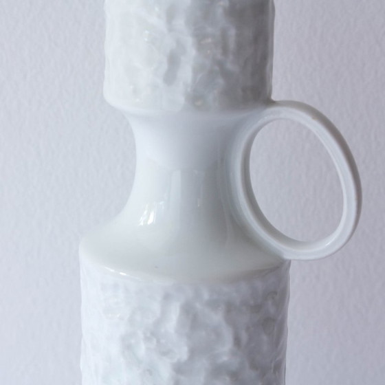 Image 1 of Royal KPM Porzellan White Glossy Porcelain Handled Vase, 1970s