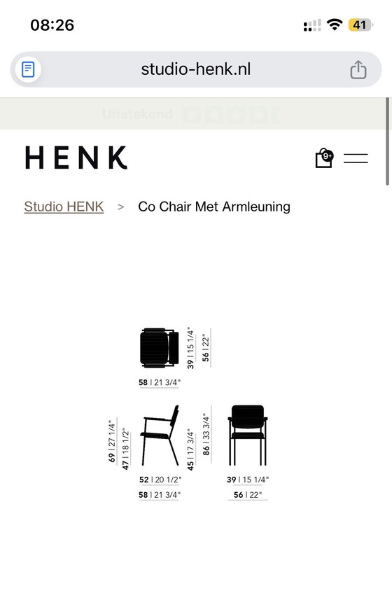 Image 1 of Conjunto de 3 sillas de comedor y banco de comedor Studio Henk
