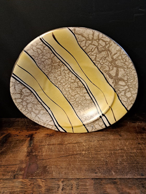 Image 1 of Set di 2 piatti decorativi in ceramica tedesca di metà secolo + ciotole con coperchio