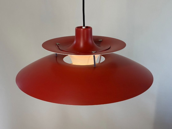 Image 1 of Lámpara colgante danesa Louis Poulsen PH5 roja