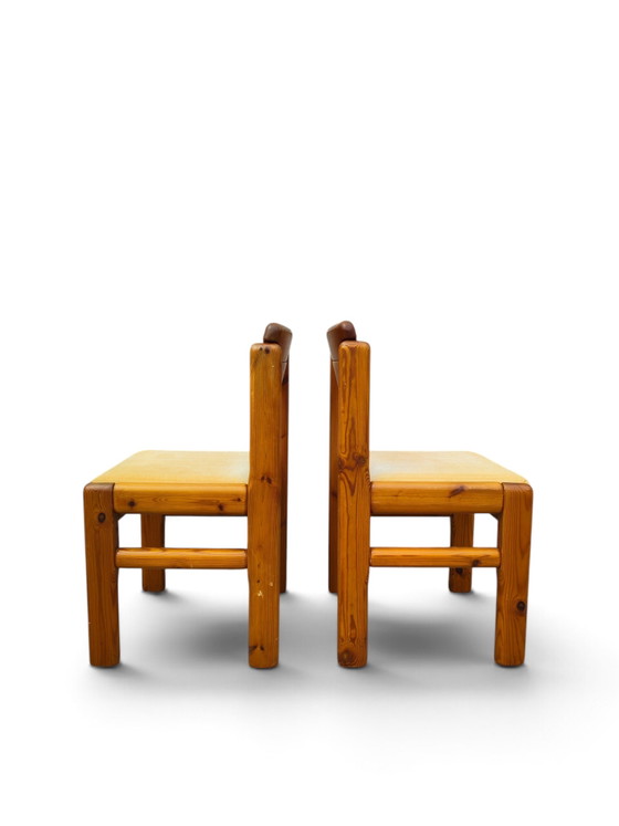Franse grenen eetkamerstoelen uit de jaren 70 – Textile, Wood (photo 7 of 12)
