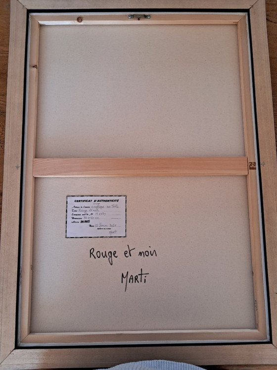 Image 1 of Jan MARTI - Red and Black - Framed artist's painting