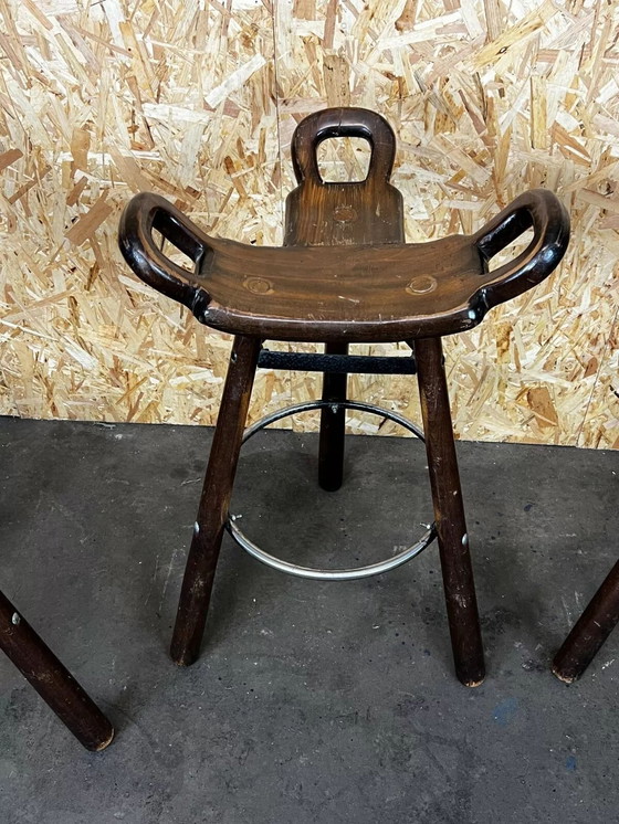 Image 1 of 4x 50's 60's Bar Stools Tabouret de bar Attributed Carl Malmsten Sweden Design