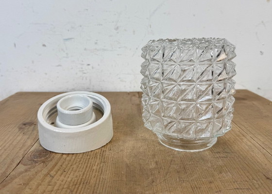 Image 1 of Applique murale vintage en porcelaine blanche, années 1970