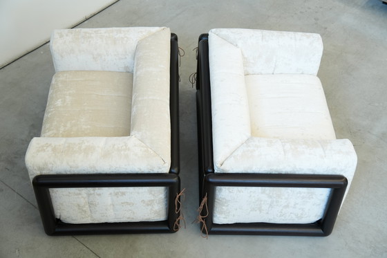 Image 1 of 1973 "Cornaro" Sofa & Fauteuil Set door Carlo Scarpa voor Gavina - Iconisch Italiaans Modernistisch Ontwerp