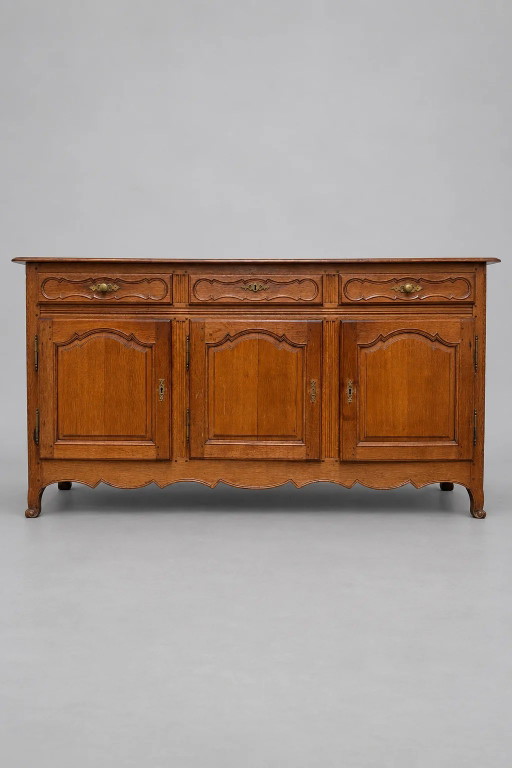 Französisches Eichen-Sideboard aus dem 19. Jahrhundert