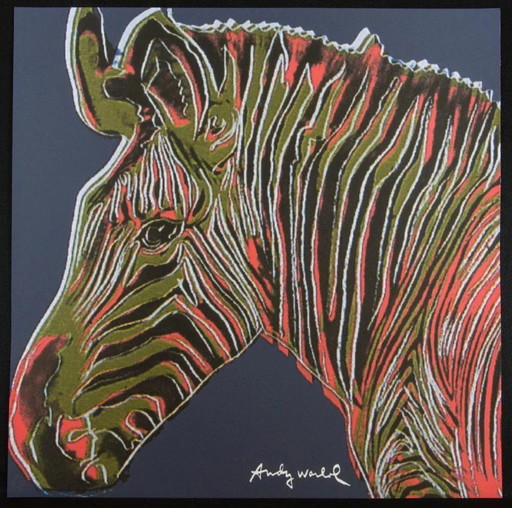 1986 Carnegie Museum of Art Dopo Andy Warhol "Grevy's Zebra" Litografia