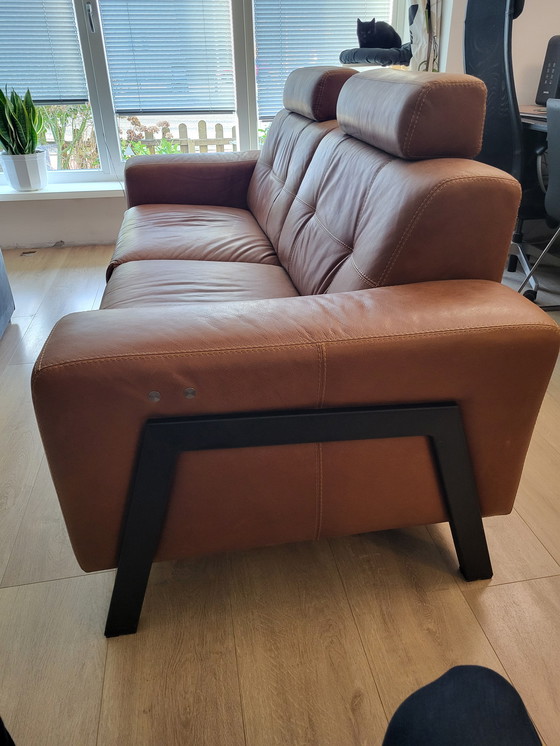 Image 1 of Ledersofa (braunes Leder) mit Relaxfunktion