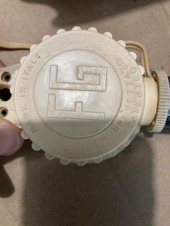 Image 1 of Chrome-plated Metal Hanging Lamp, Italian Work, 70s, Flower Shape, Interior, Orange, Attributed to Goffredo Reggiani