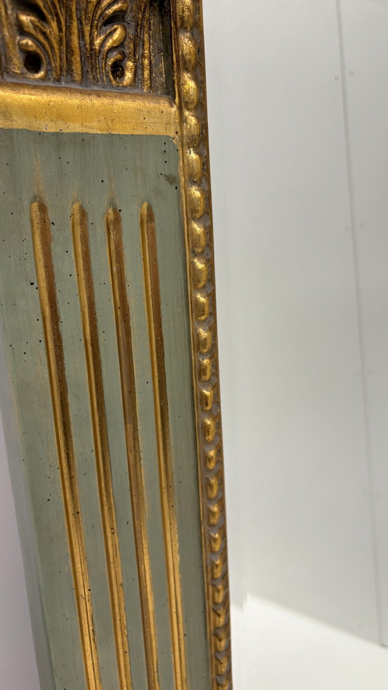 Image 1 of Vintage facet geslepen schouwspiegel Verno Collections goud mint XL