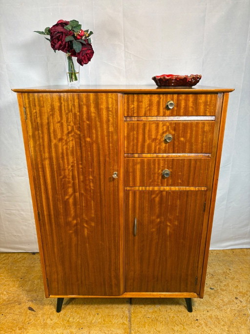 Mid Century Retro Teak Gentleman’s / Bachelor Wardrobe by Austinsuite (Circa 1960  A stunning mid century modern gentleman’s (or