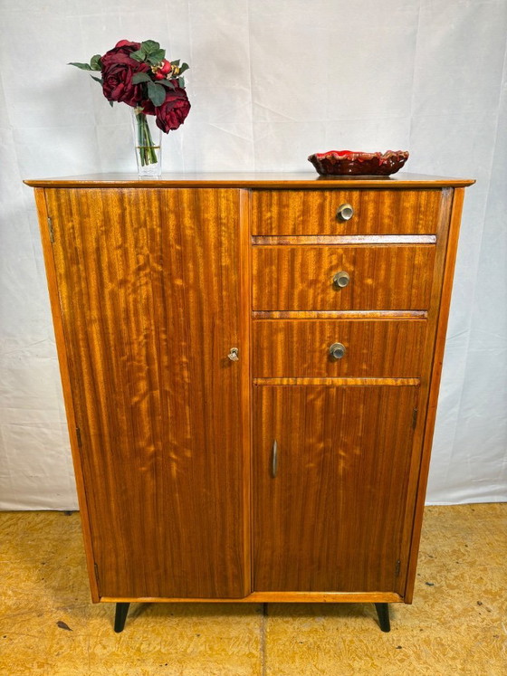 Image 1 of Mid Century Retro Teak Gentleman’s / Bachelor Wardrobe by Austinsuite (Circa 1960  A stunning mid century modern gentleman’s (or