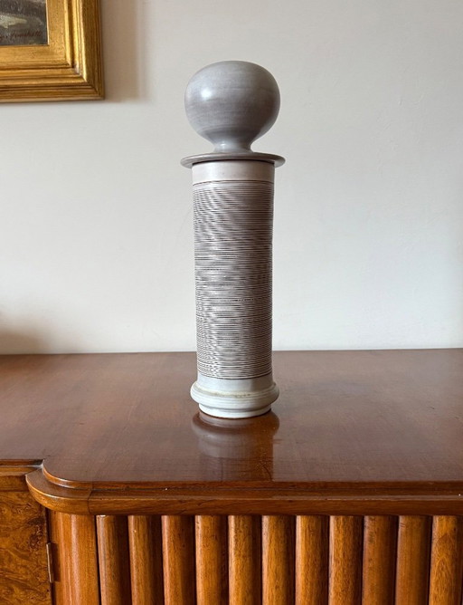 Mid Century Moderne gres vaas, Franco Bucci Italië ca. 1970