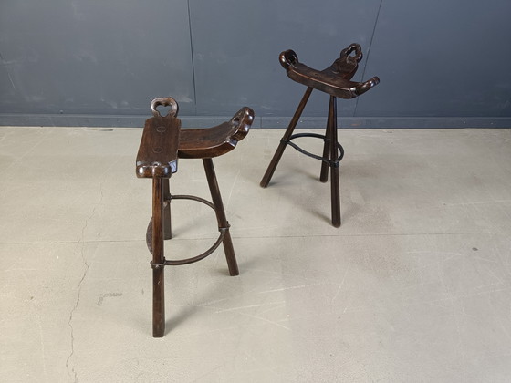 Image 1 of Mid century brutalist bar stools - set of 6, 1960s