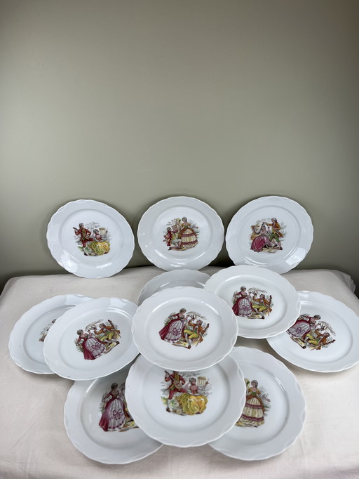 12 porcelain plates