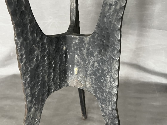 Image 1 of Brutalist Wrought Iron Floor Candelabra - Approx. 1960 Design